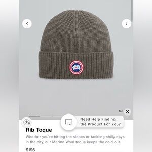 Rib Toque Canada Goose Beanie. Slightly used. Great like new condition.